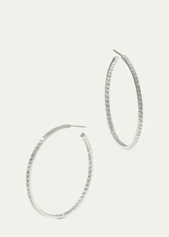 Fantasia by DeSerio18K Gold-Plated Sterling Silver Cubic Zirconia Hoop Earrings