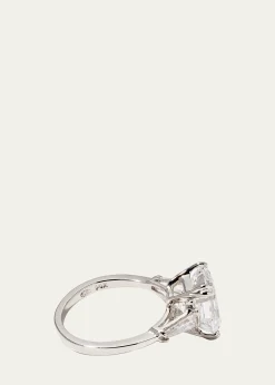 Fantasia by DeSerio4.5 TCW 14k White Gold Asscher Cubic Zirconia Ring