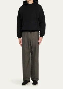 Fear of GodMen's Pleated Virgin Wool Straight-Leg Trousers