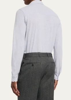 FedeliMen's Heathered Pique Sport Shirt