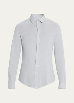 FedeliMen's Heathered Pique Sport Shirt