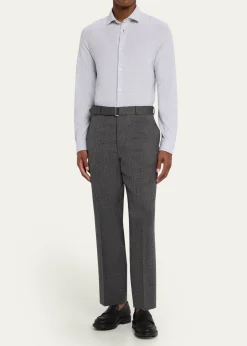 FedeliMen's Heathered Pique Sport Shirt