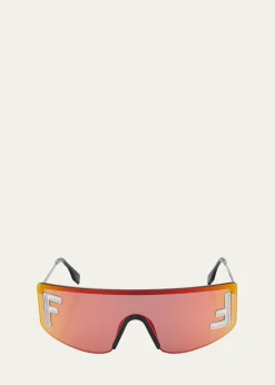 FendiMen's Fendi Sport 141mm Shield Sunglasses