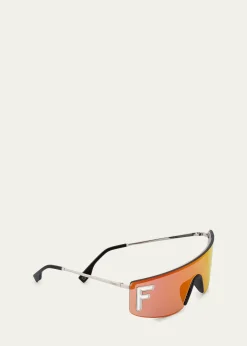 FendiMen's Fendi Sport 141mm Shield Sunglasses