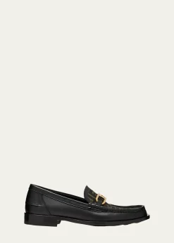 FendiMen's FF O'Lock Leather Loafers