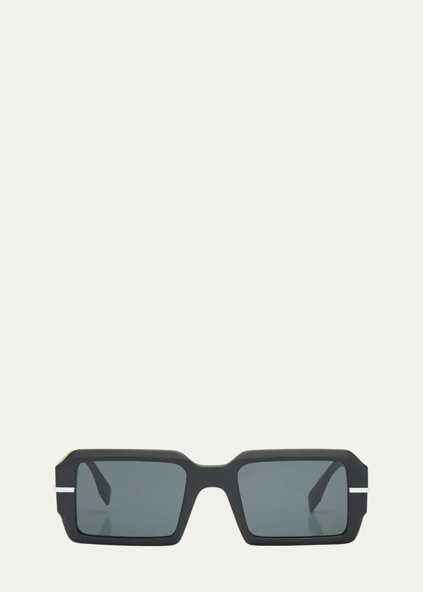 FendiMen's Raised Logo Rectangle Sunglasses
