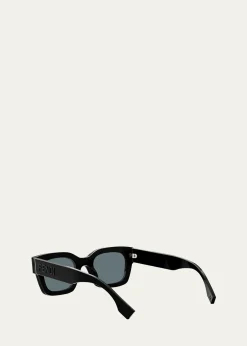 FendiMen's Signature Oval Logo Sunglasses