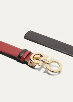 FerragamoGancini-Buckle Reversible Leather Belt