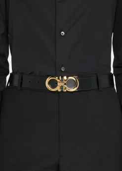 FerragamoMen's Reversible Double-Gancini Leather Belt
