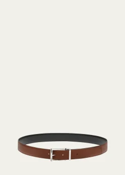 FerragamoMen's Reversible Hammered Leather Belt