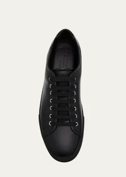 FerragamoMen's Clayton Mixed Leather Low-Top Sneakers