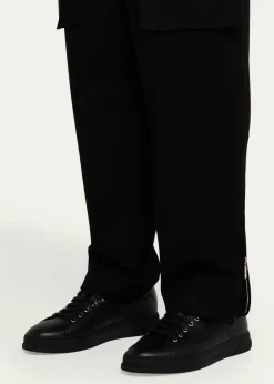 FerragamoMen's Clayton Mixed Leather Low-Top Sneakers