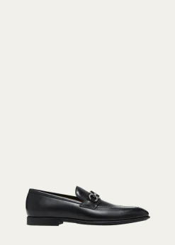 FerragamoMen's Foster Smooth Leather Gancini Bit Loafers