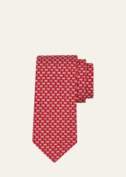 FerragamoMen's Gancio-Elephant Silk Tie