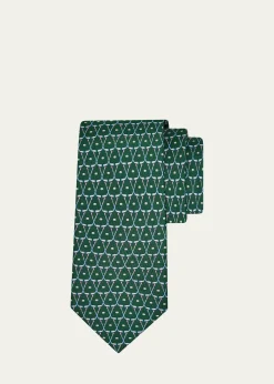 FerragamoMen's Geometric Hockey Stick Silk Tie
