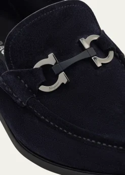 FerragamoMen's Grandioso Suede Gancio-Bit Loafers