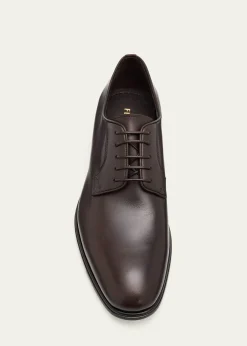FerragamoMen's Leather Almond-Toe Derby Shoes