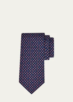 FerragamoMen's Mail Print Silk Tie