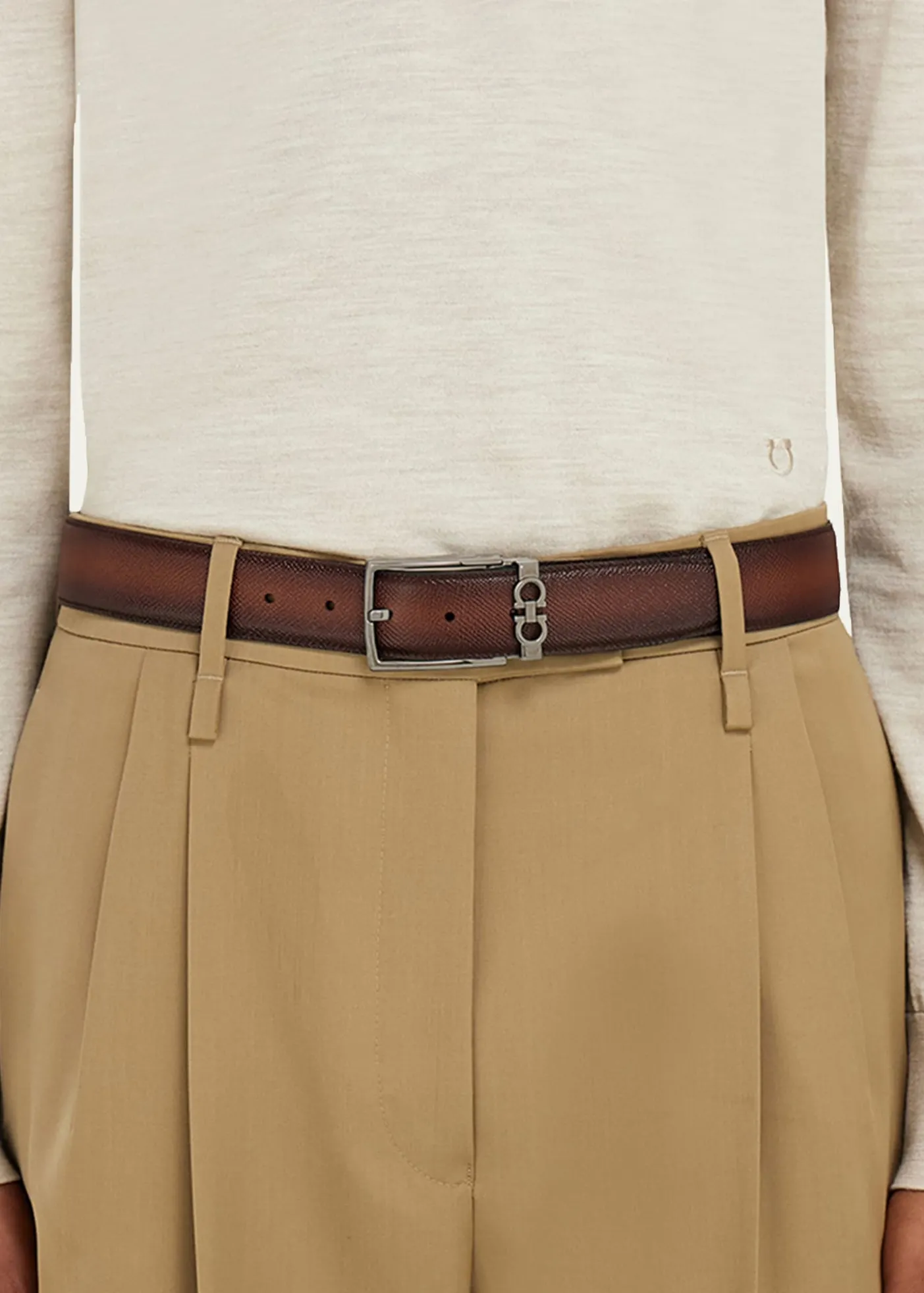 FerragamoMen's Mini Gancio Reversible Leather Belt