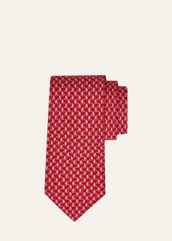 FerragamoMen's Penguin on Sled Silk Tie