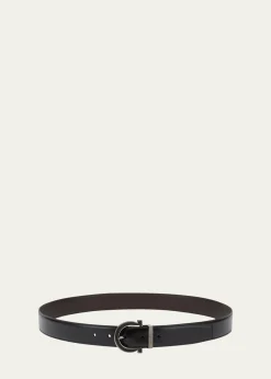 FerragamoMen's Reversible Gancio-Buckle Leather Belt