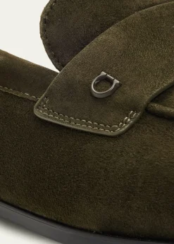 FerragamoMen's Suede Micro-Gancio Penny Loafers