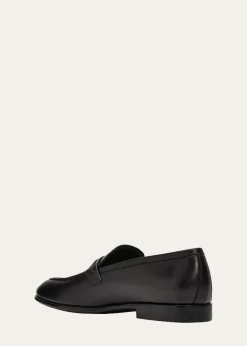 FerragamoMen's Terence Calfskin Gancini Saddle-Strap Loafers