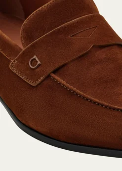 FerragamoMen's Tiberio Soft Suede Penny Loafers