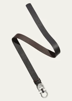 FerragamoMoufflon Adjustable & Reversible Double-Gancini Buckle Leather Belt