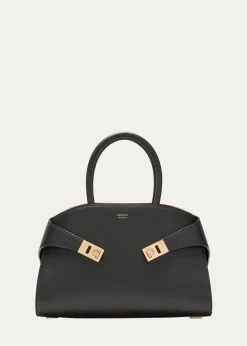 FerragamoSmall Hug Leather Top-Handle Bag