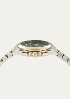 FerragamoVega Upper East Chrono Two-Tone Bracelet Watch, 42mm