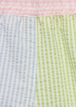 Florence EisemanBoy's Stripe Seersucker Swim Shorts, Size 6M-24M