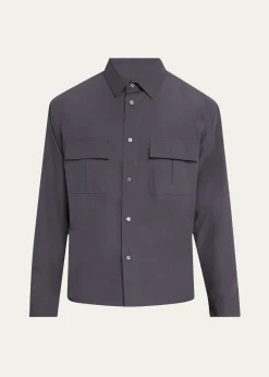 FRAMEMen's Multi-Pocket Button-Down Shirt
