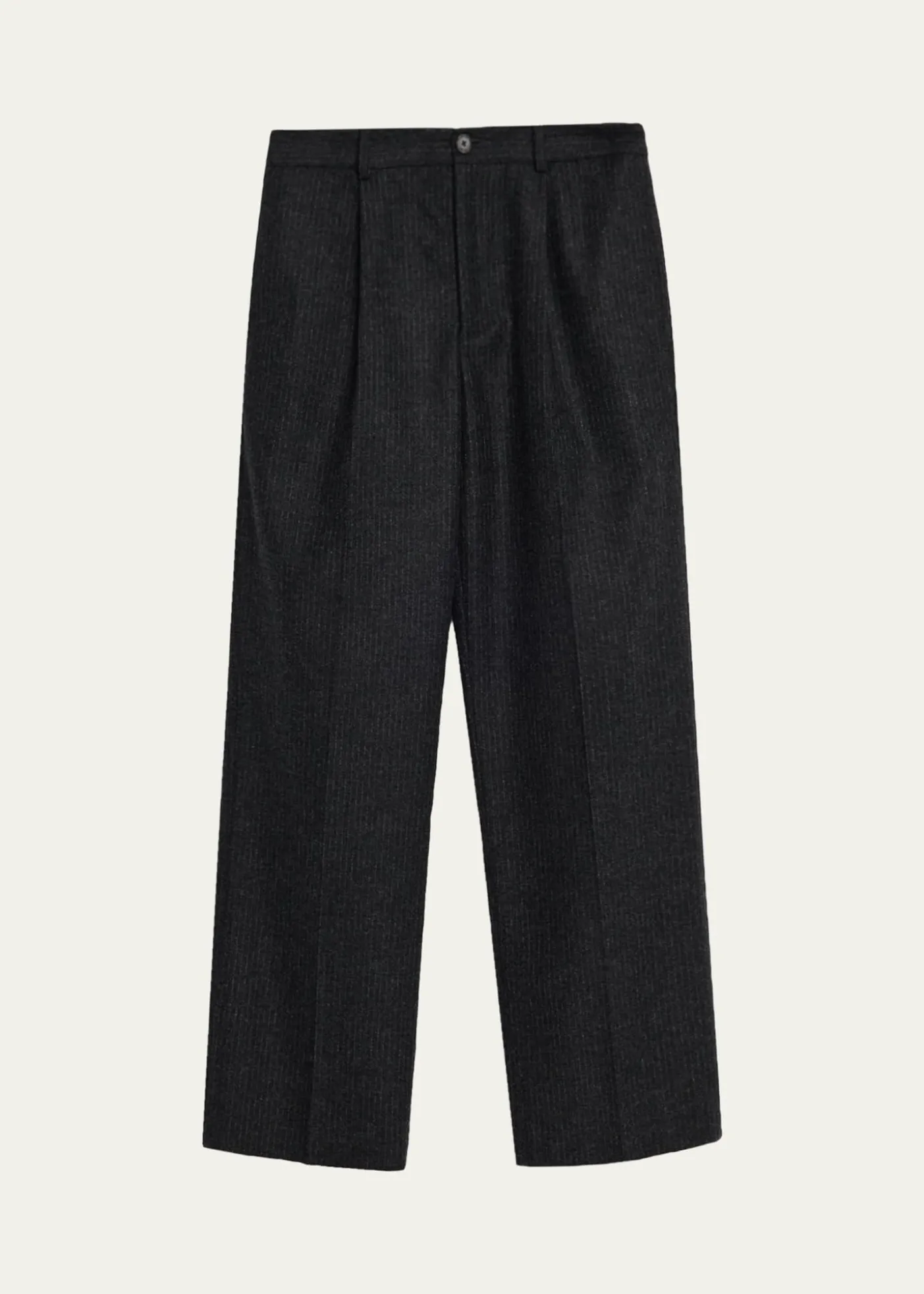 FRAMEMen's Pinstripe Wide Leg Trousers