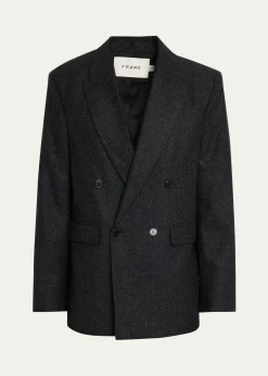 FRAMEMen's Pinstripe Wool Blazer