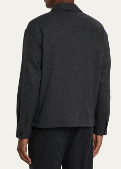 FRAMEMen's Wool-Blend Two-Pocket Overshirt