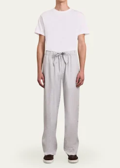 Frescobol CariocaMen's Oscar Linen & Cotton Drawstring Trousers