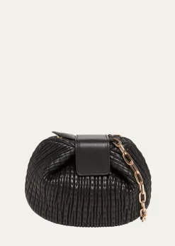Gabriela HearstDemi Ruched Leather Clutch Bag