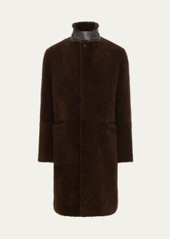 Gabriela HearstMen's Shearling Teddy Car Coat