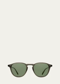 Garrett LeightMen's Hampton Sun Acetate Round Sunglasses