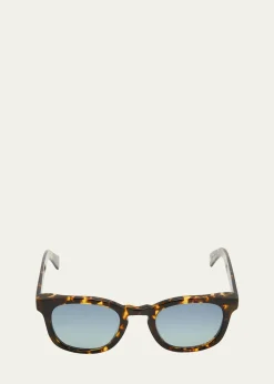 Garrett LeightMen's Kinny x Sun Keyhole Bridge Square Sunglasses