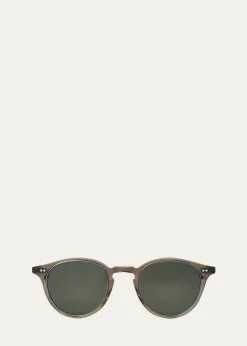 Garrett LeightMen's Marmont II Acetate Round Sunglasses