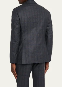 Giorgio ArmaniMen's Blurred Plaid G Line Two-Piece Suit