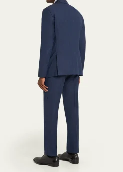 Giorgio ArmaniMen's Soft Line Chevron Single-Breasted Suit