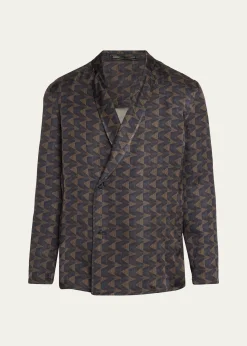 Giorgio ArmaniGeometric Single-Breasted Jacket