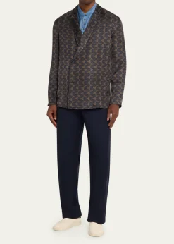 Giorgio ArmaniGeometric Single-Breasted Jacket