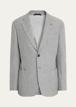 Giorgio ArmaniMen's Birdseye Cashmere Single-Breasted Blazer