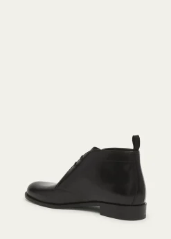 Giorgio ArmaniMen's Bull Leather Chukka Boots