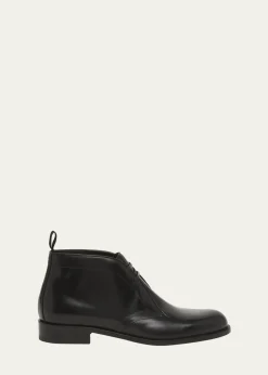 Giorgio ArmaniMen's Bull Leather Chukka Boots