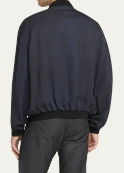 Giorgio ArmaniMen's Chevron Utility Bomber Jacket